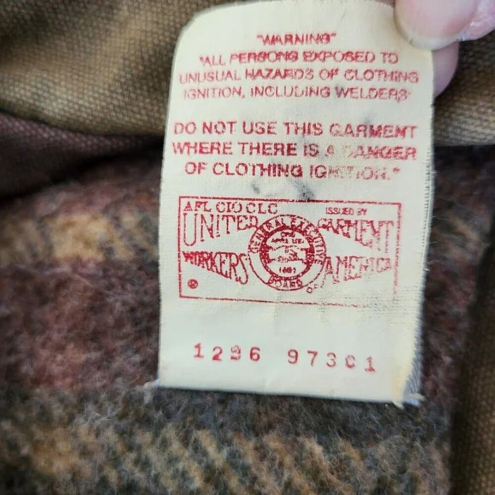 Vintage 90s Carhartt Mocha Brown Blanket-Lined Washed Duck Parka | Men’s M - Picture 16 of 16